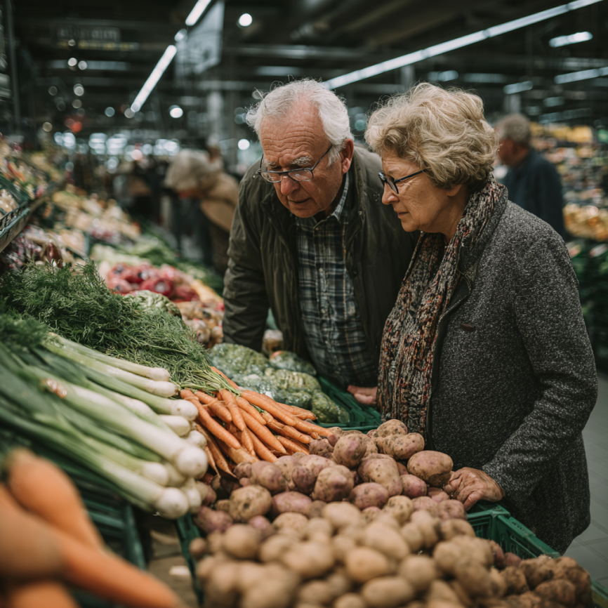 Літня жінка п'є воду